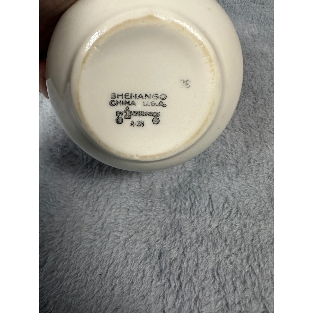 1970 Shenango China Interpace Geometric Restaurant Ware Creamer A-28 - Picture 6 of 7